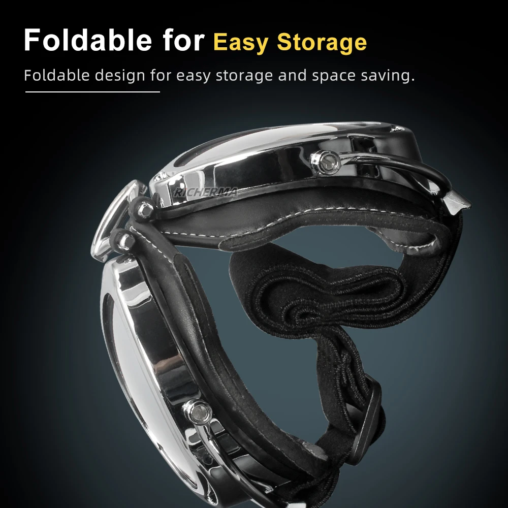 Ветрозащитные винтажные мужские очки для мотокросса анти УФ защитные мотоцикла