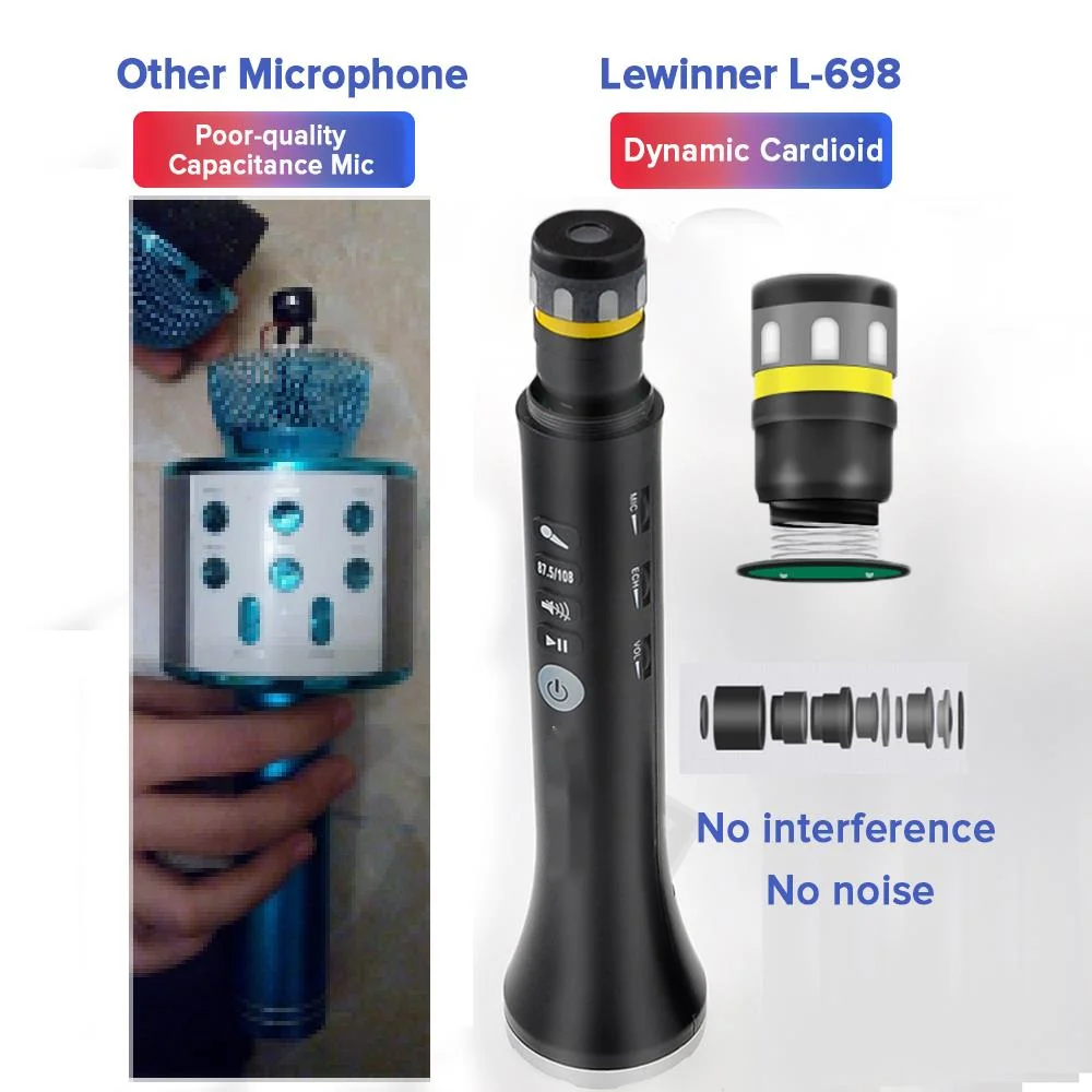 

Professional Karaoke Microphone Wireless Speaker Portable Bluetooth microphone for phone iphone Handheld Dynamic mic