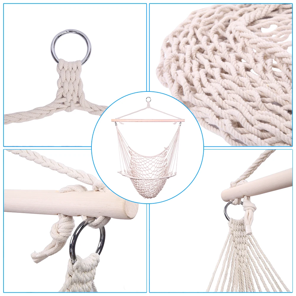 

Cotton Hanging Rope Air/Sky Chair Swing beige