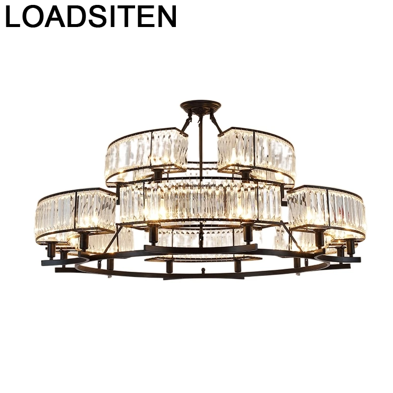 

Hanglamp Industrial Crystal Light Pendant Lampen Modern Lustre E Pendente Para Sala De Jantar Luminaire Suspendu Hanging Lamp