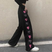 womens pants wide leg trousers summer street print straight casual high waist slim y2k suits harajuku kawaii vintage pantalon