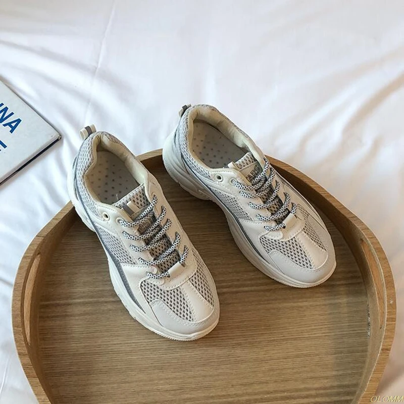 

Reflective Sneakers Women Fashion Running Sport Shoes Casual Flats Athletic Sneakers Mesh Breathable Shoes zapatillas hombre