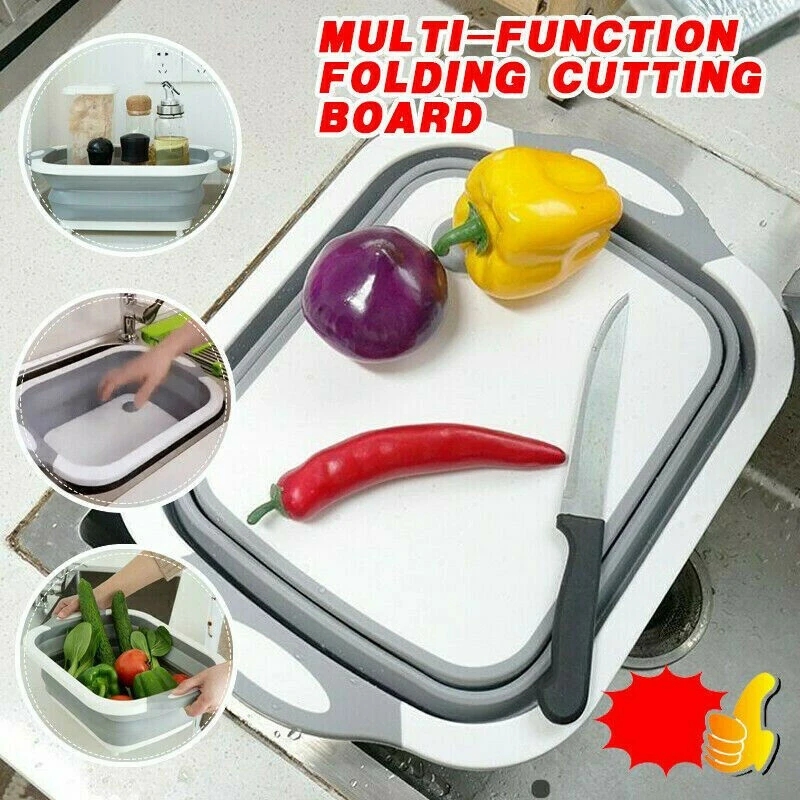 

Creative Gadget Kitchen Organizer Foldable Drain Basket Silicone Collapsible Colanders Fruit Vegetable Baskets Folding Strainers