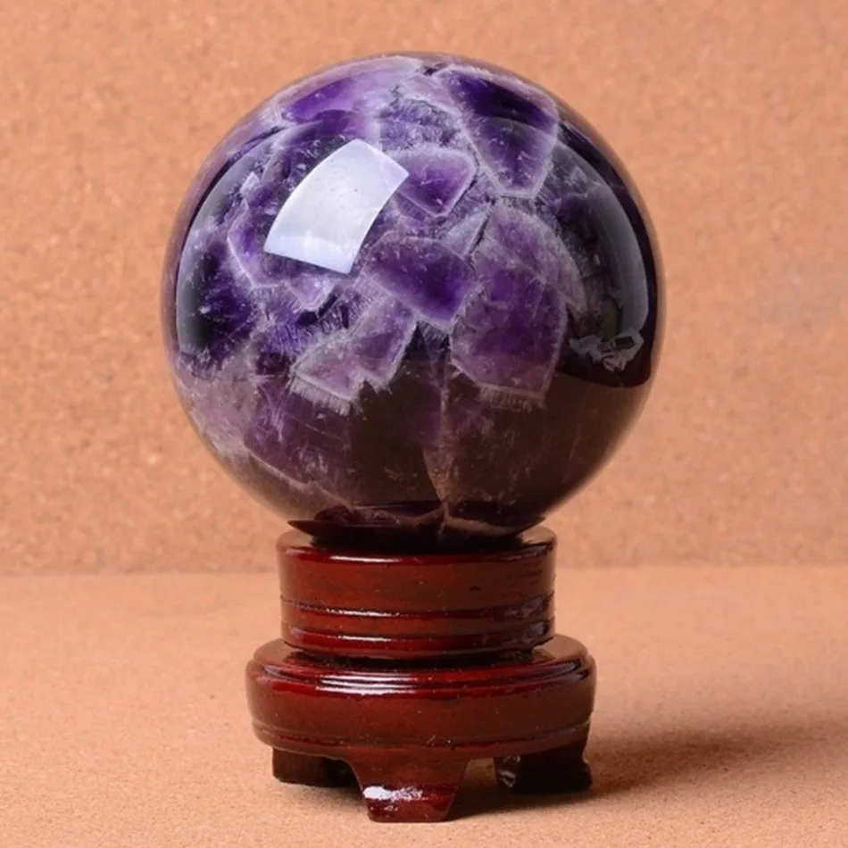 

Природная мечта, 1 шт., аметистовый шарик кристаллы кварца, массажный шарик, 4,5 см, исцеление, камень домашний декор, украшение для стола, подарки