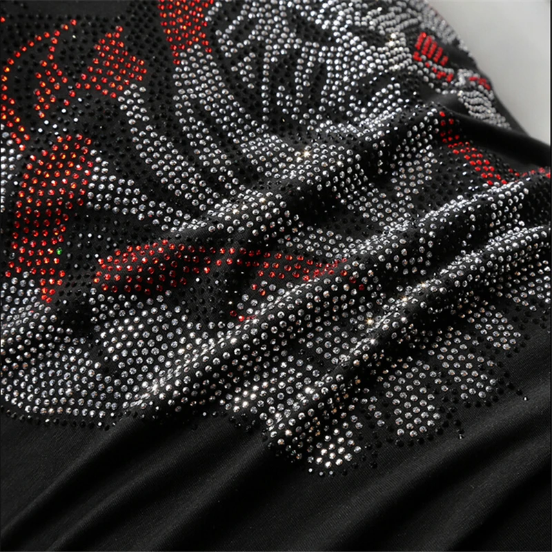 

casual short sleeve o-neck printed cotton men top quality with Diamonds