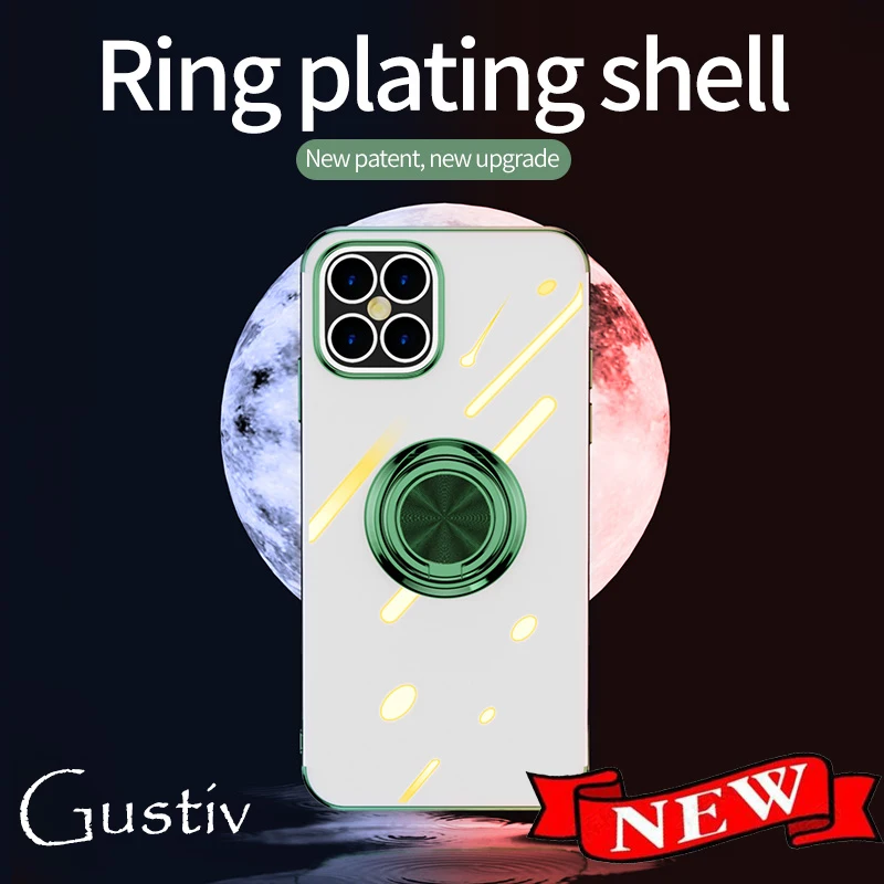 

Plating Soft Transparent Back Cover For Huawei P40 Pro P30 Lite P20 Nova 3i 3e 4 4e 5i 6 se 7i Ring Clear Phone Case