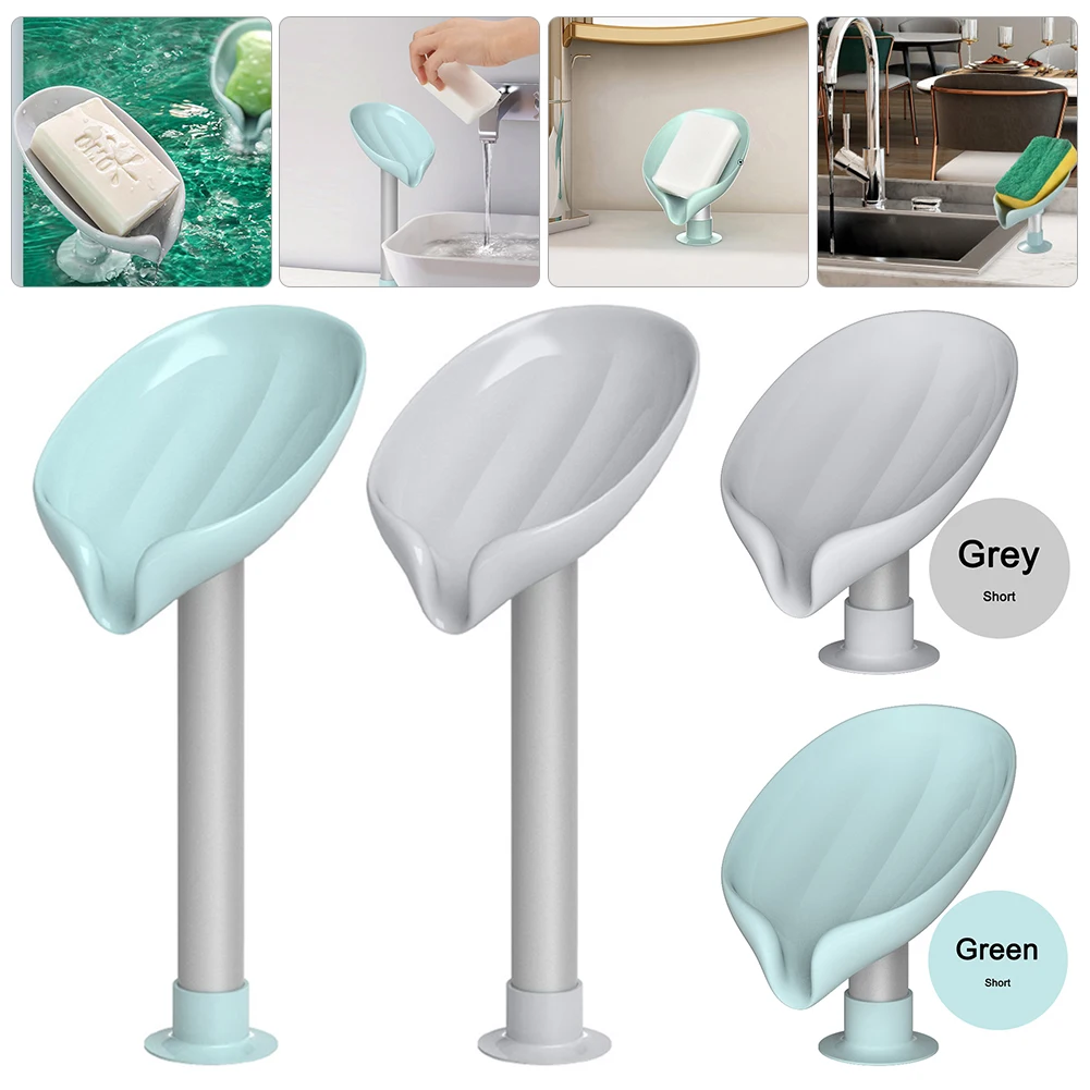 

Soap Dish with Draining Tray Bar Soap Holder for Shower Bathroom Bathtub Kitchen Sink Soap Holder with Drain and Suction Cups