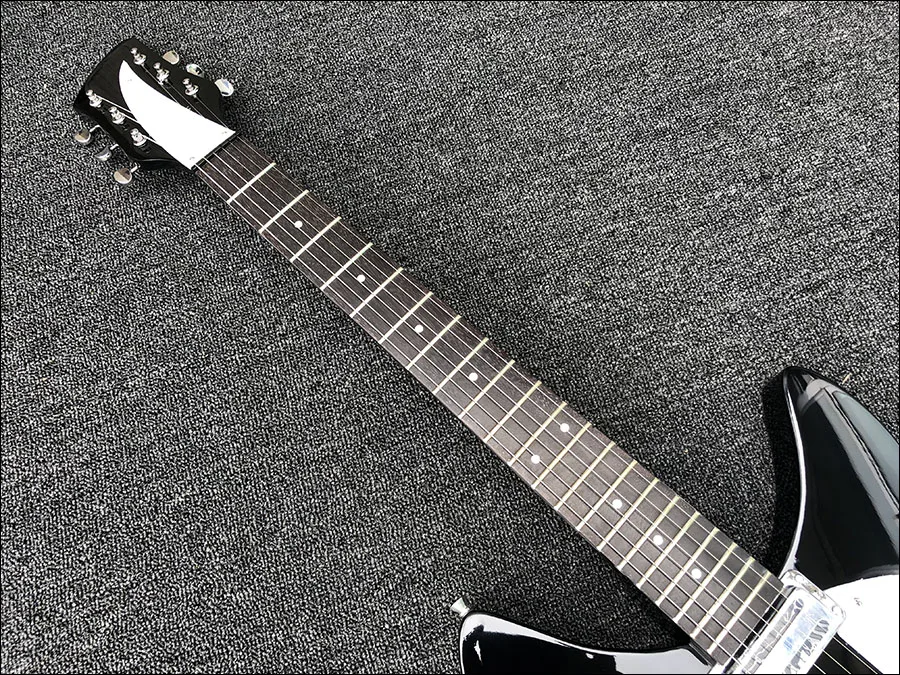 

High quality 6 String Electric Guitar with F Hole body,Ricken 360 Electric Guitar,Black paint body with dot inlay fingerboard,fr