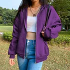 Женская толстовка на молнии, с длинным рукавом и карманами