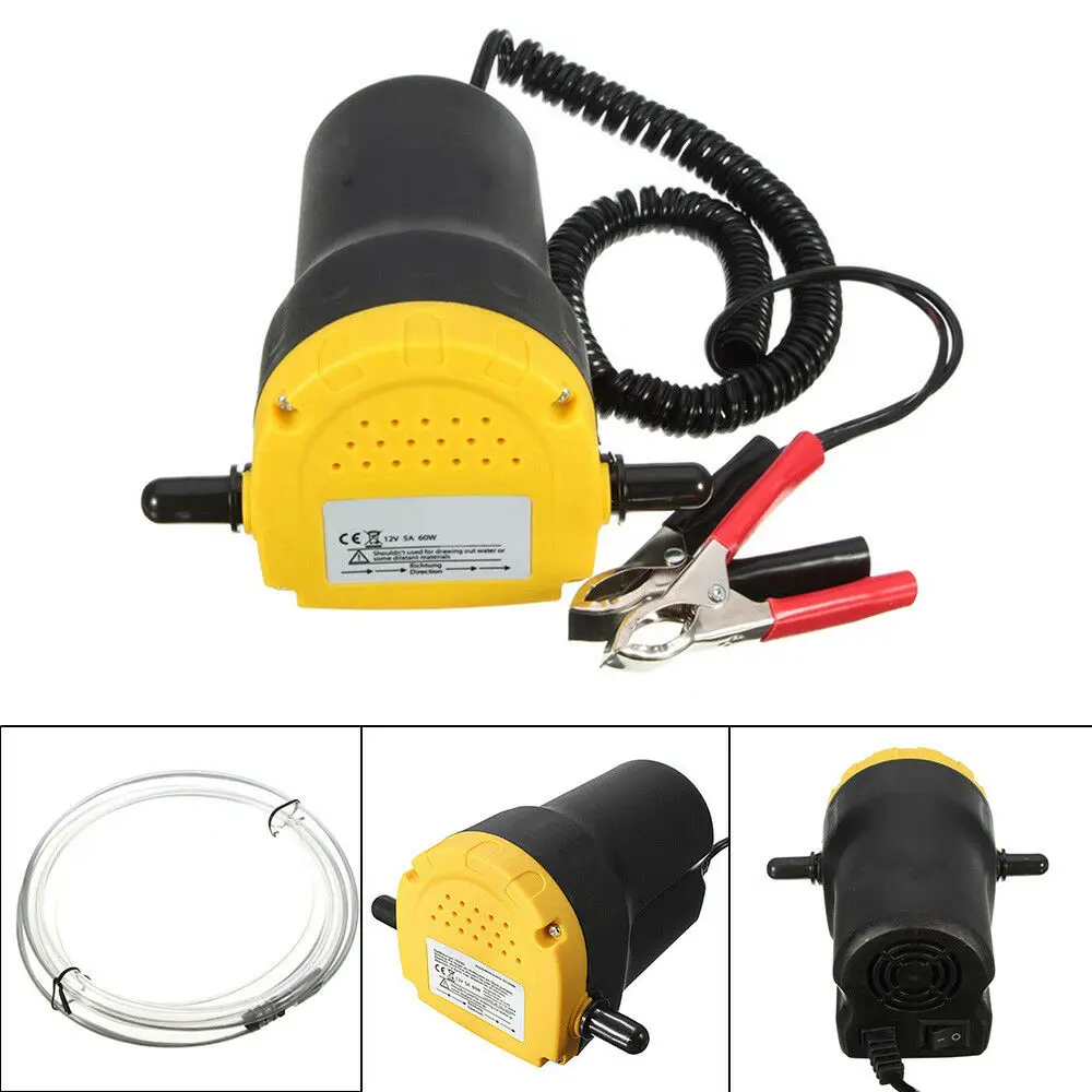 Car DC 12V 60W Fuel Pump Oil Diesel Extractor Scavenge Suction Vacuum Transfer Change |