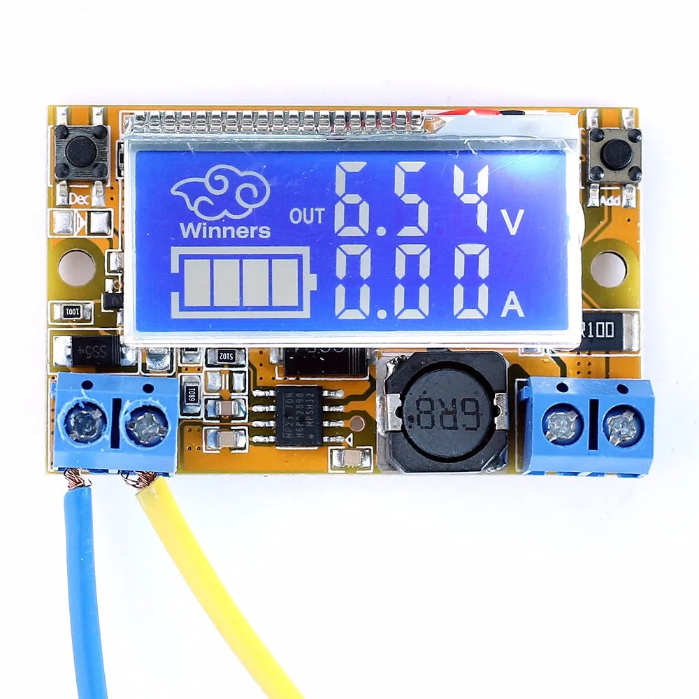 DC-DC понижающий конвертер Модуль питания регулируемый с вольтметром амперметром 5
