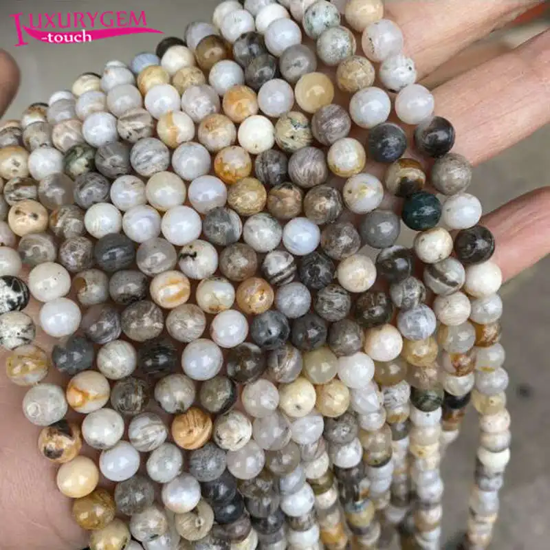 

Natural Multicolor Agates Stone Round Shape Loose Spacer Smooth Beads 4/6/8/10/12mm DIY Jewelry Accessory 38cm sk28