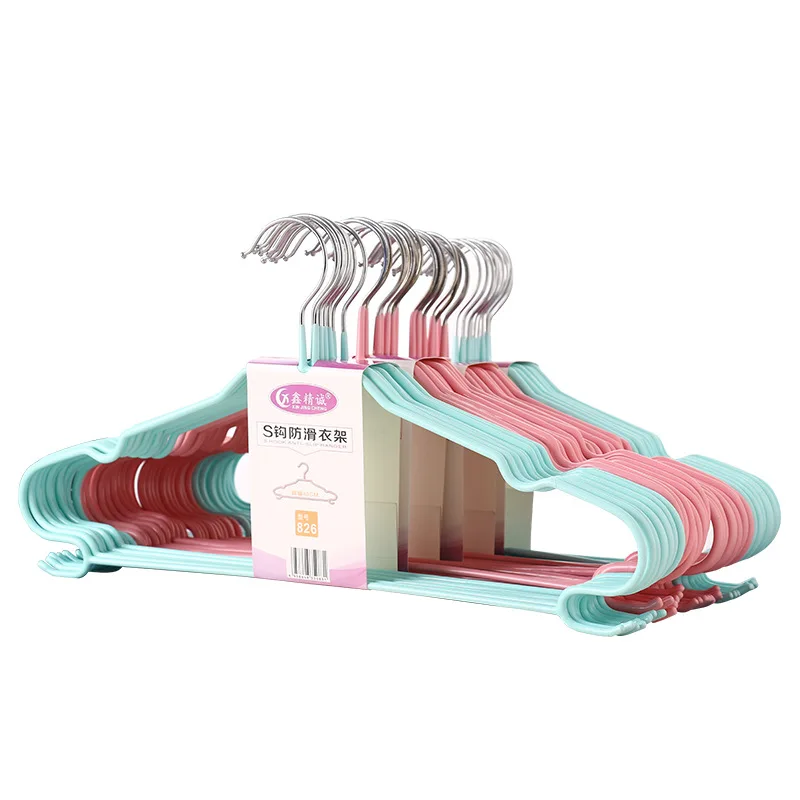 Household Wet And Dry Dual Purpose Clothes Rack Adult Seemless Anti-slip PVC Coated Hanger Rough Windproof Clothes Rack Wholesal