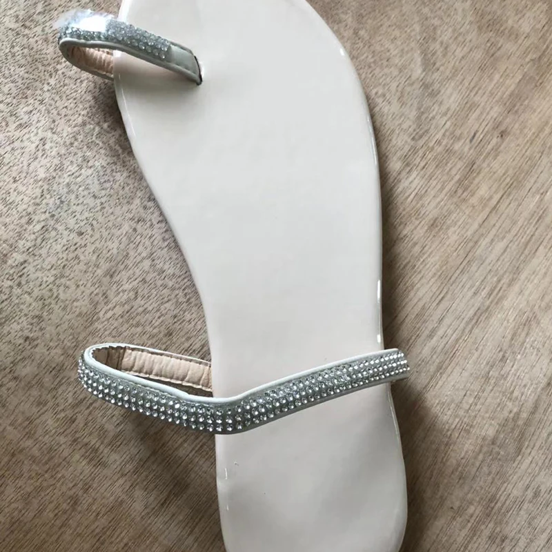 Модные женские сандалии EVA со стразами Яркие цвета Пикантные пляжные шлепанцы из