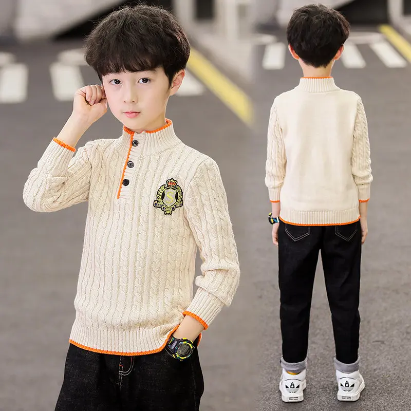2020 новый осенний Детский свитер для подростков одежда мальчиков Модный