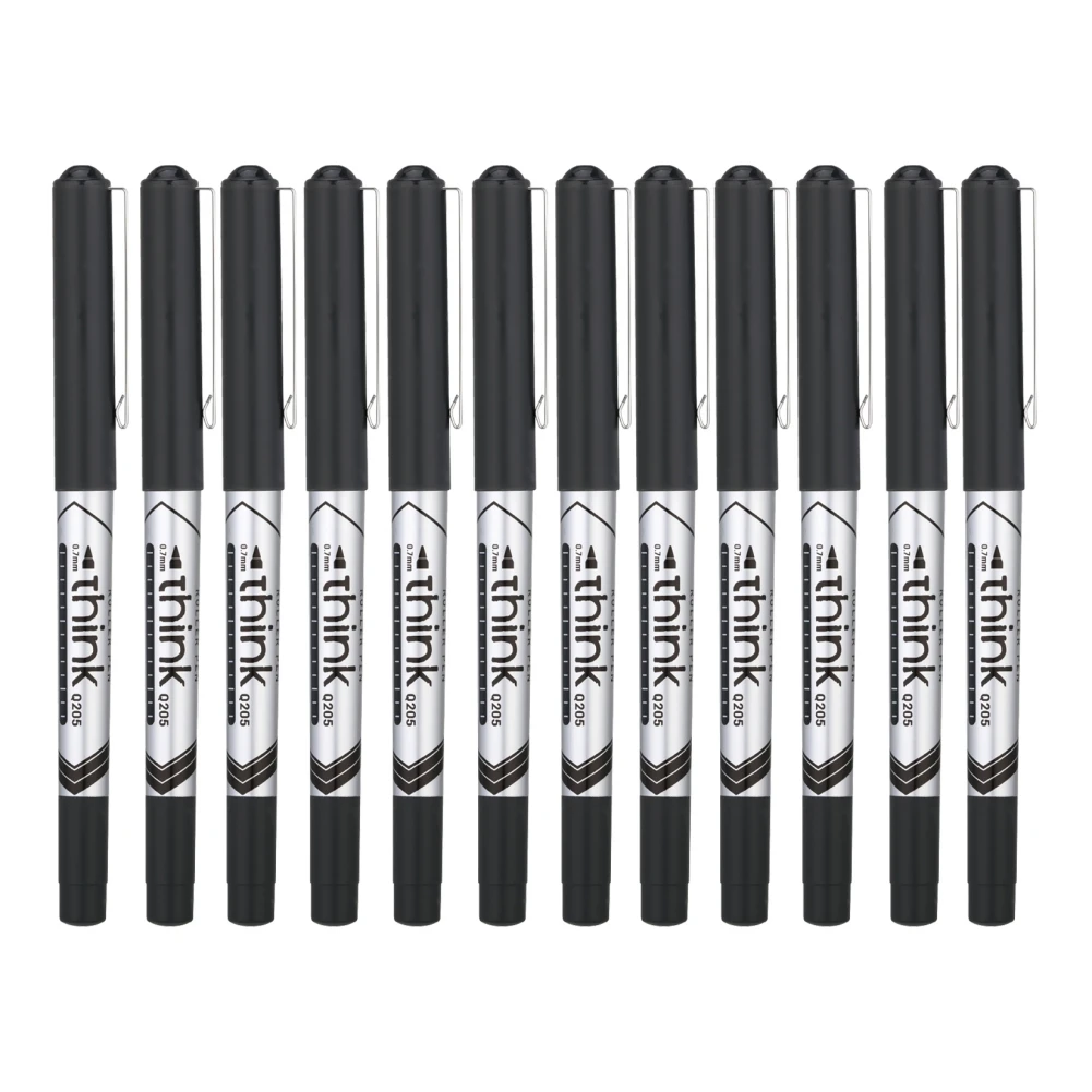 

Deli 12 шт. ручка-ролик черные/синие чернила прямая жидкая шариковая гелевая ручка для школы офиса канцелярские принадлежности