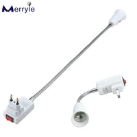 20cm 30cm eu us plug to e27 lamp bulbs socket holder converters flexible extension cord with onoff switch fireproof material
