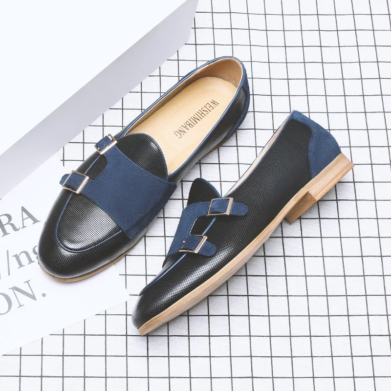 Новая модная мужская обувь из коровьей замши Летние дышащие итальянские лоферы