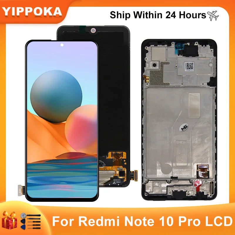 

6.67'' Original For Xiaomi Redmi Note 10 Pro LCD Display Touch Screen Digitizer Assembly Parts For XIAOMI M2101K6G LCD Display