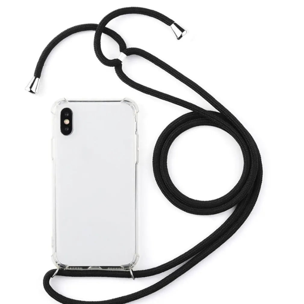 Чехол для телефона с ремешком на шею iPhone 7 8 6 s 6S Plus X XR XS MAX ударопрочный