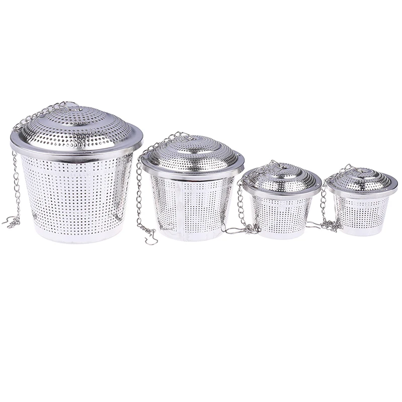 

1PCS Multifunction Mesh Herbal Ball Tea Spice Strainer Reusable Stainless Steel Teakettle Locking Tea Filter Seasoning Ball