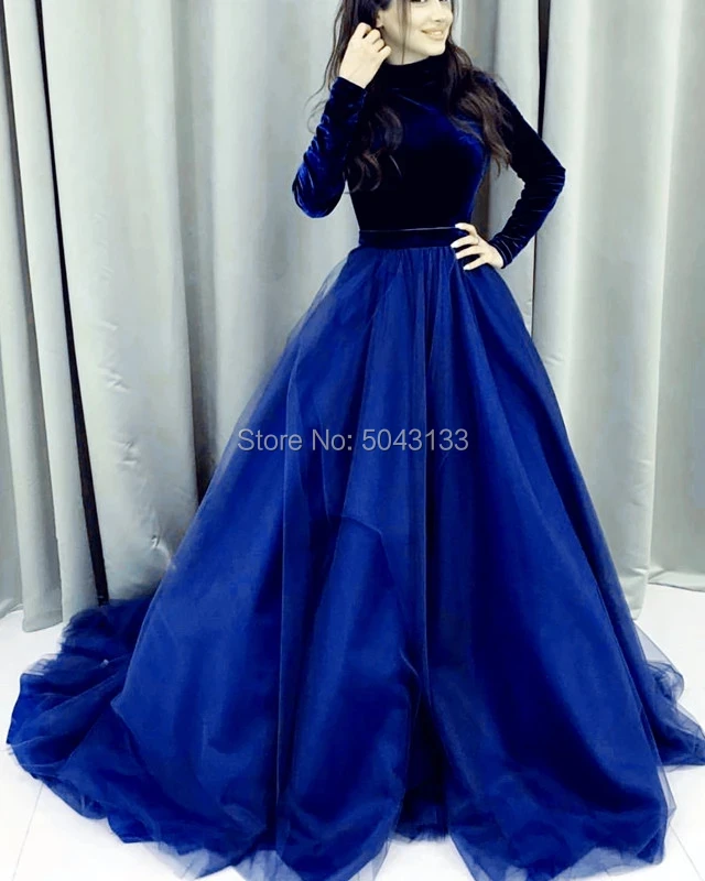 Соблазнительные вечерние платья с высоким вырезом и длинным рукавом Изумрудный