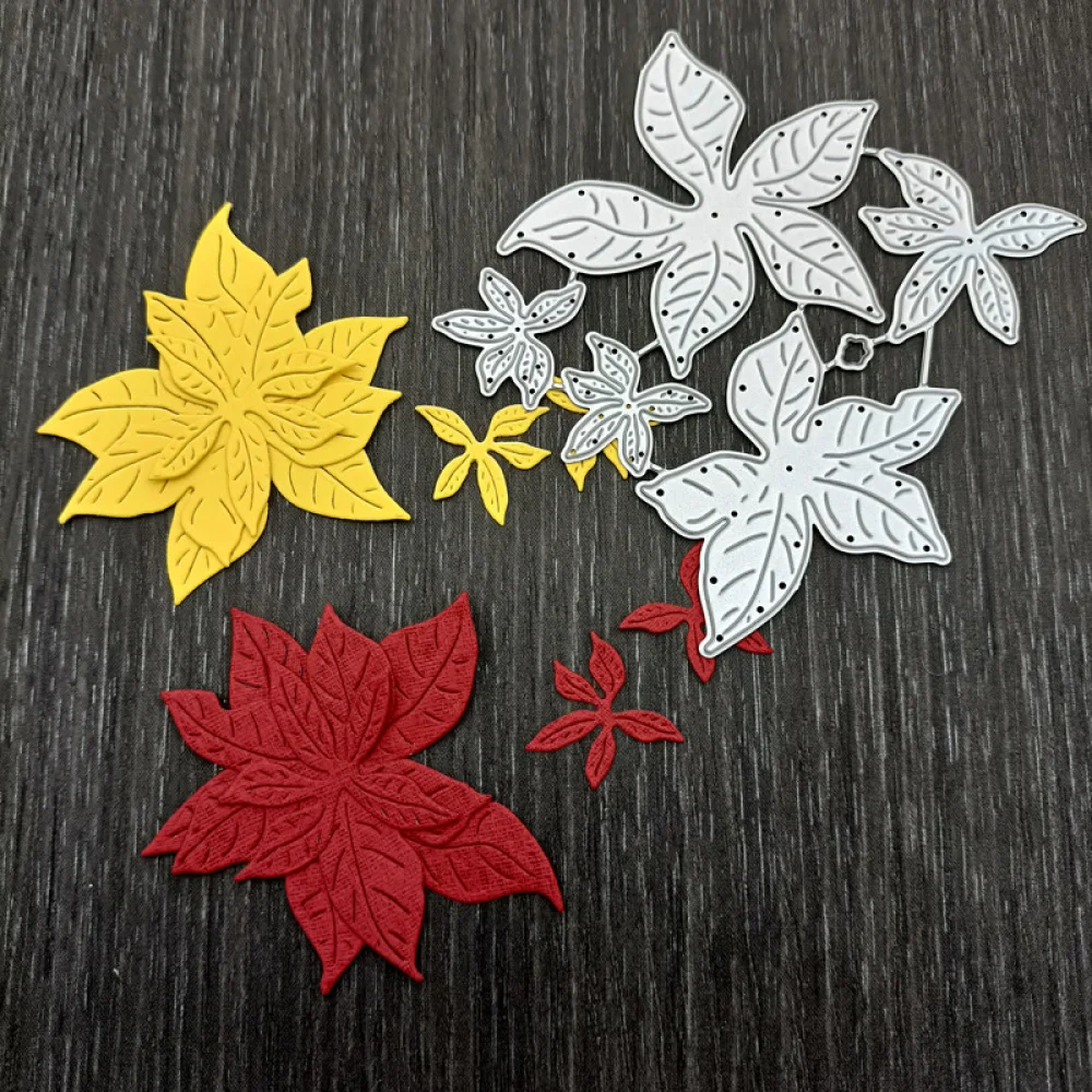 

Metal Cutting Dies 5pcs Leaves Windmill Tree Leaf Card Scrapbooking Stencil Cut Die For DIY Card Crafts Handmade