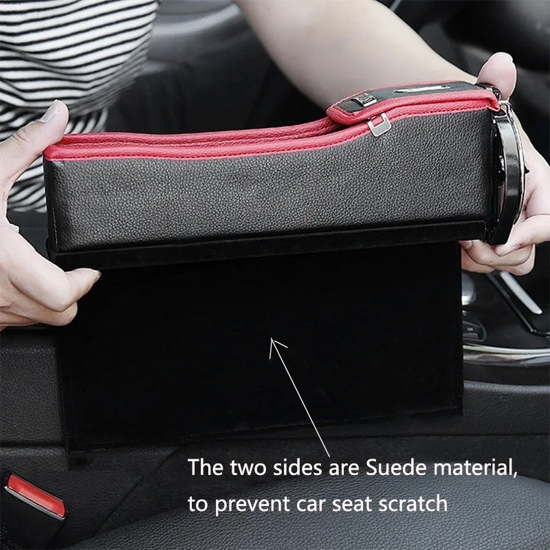 1pc Multi-function Car Organizer Storage Box Cup Holder Car Seat Organizer Pocket Storage Car Accessories Gap Catcher PU Leather