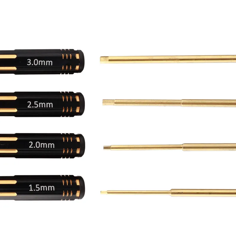 1.5mm 2.0mm 2.5mm 3.0mm Phillips Screwdriver Cross Screw Driver Non-slip Titanium Plating Process Repairing Tool for RC Aircraft |