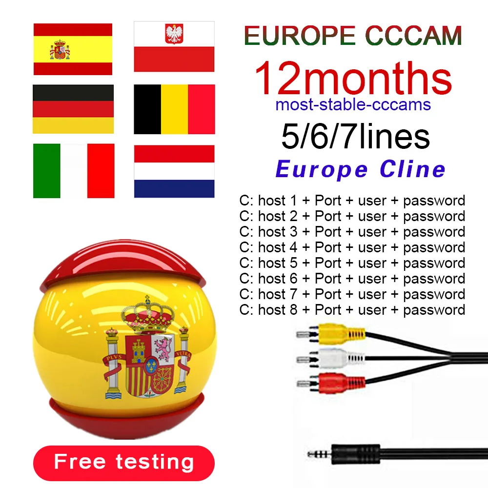 

Europa CAM 3/5/7/8 Lines Satellite DVB-S2 for GTmedia V8 Nova V7S V9 Freesat Oscam Server