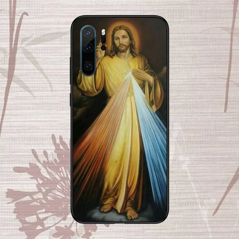 

Divine Mercy Jesus Cross Custom Phone Case For Huawei honor Mate P 9 10 20 30 40 Pro 10i 7 8 a x Lite nova 5t