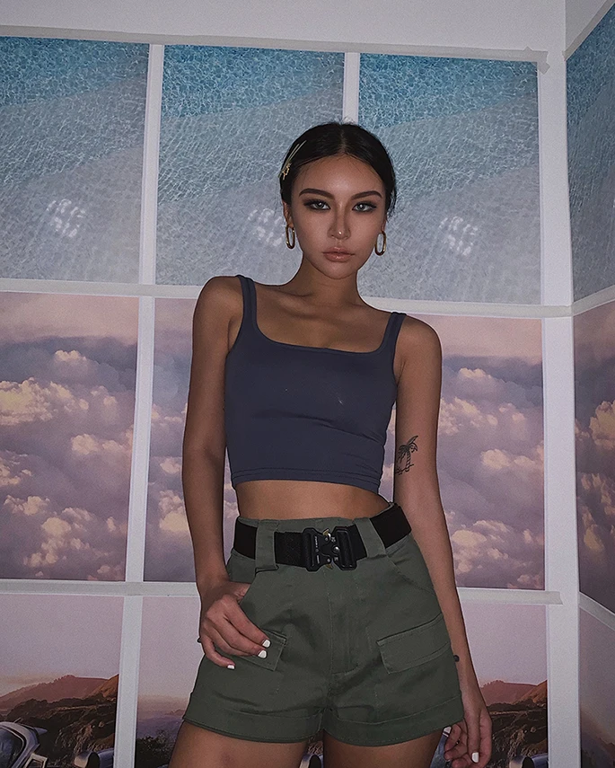 Женский неоновый облегающий жилет укороченные топы бюстье укороченный