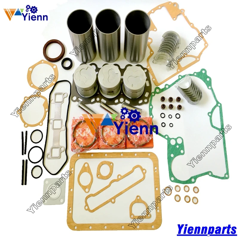 

L3E Overhaul Rebuild Kit Liner Full Gasket Piston Ring Bearing Set For Mitsubishi Tractors Diesel Engine Parts