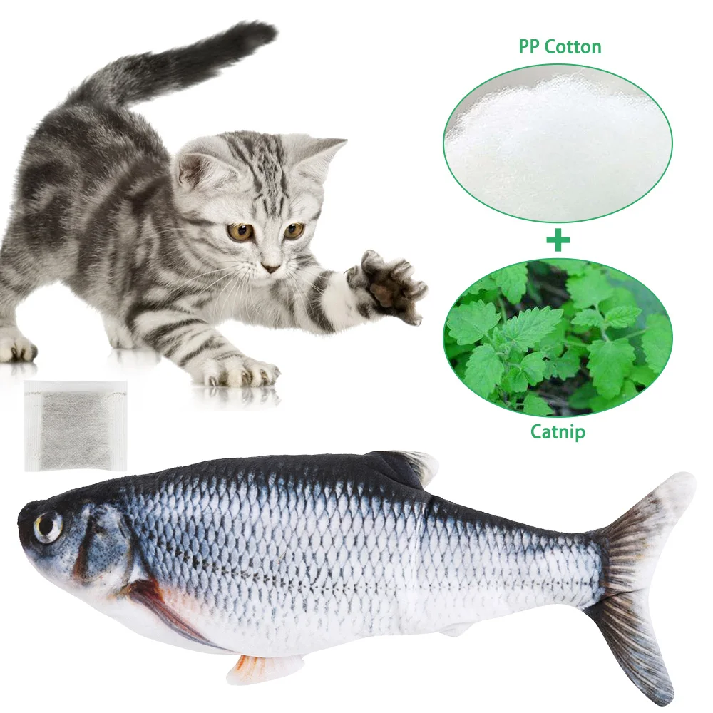 

Кошка игрушка рыба Электрический usb-зарядник для зарядки моделирование рыбы для собак и котов жевать укус интерактивная игрушка для кошек s ...