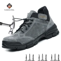 spring new labor insurance shoes mens snti smashing snti piercing work shoes steel toe cap summer breathable safety shoes