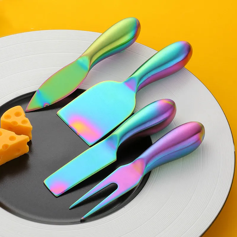 

4pcs Cheese Cutter Knife Slicer Kit Gold Cheese Cutter bread Graters Creative Kitchen Tools Cake Spatula Butter Knife Spatula