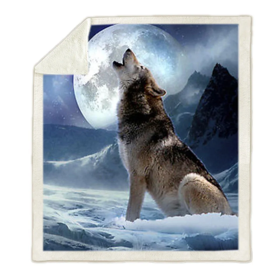 Флисовое одеяло Galaxy wolf с 3D принтом носимые одеяла для взрослых/детей Прямая