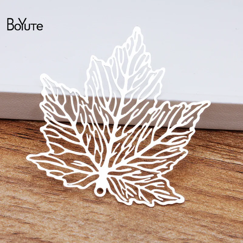 Филигранные металлические листы в виде кленового листа BoYuTe 10 шт. 45*43 мм