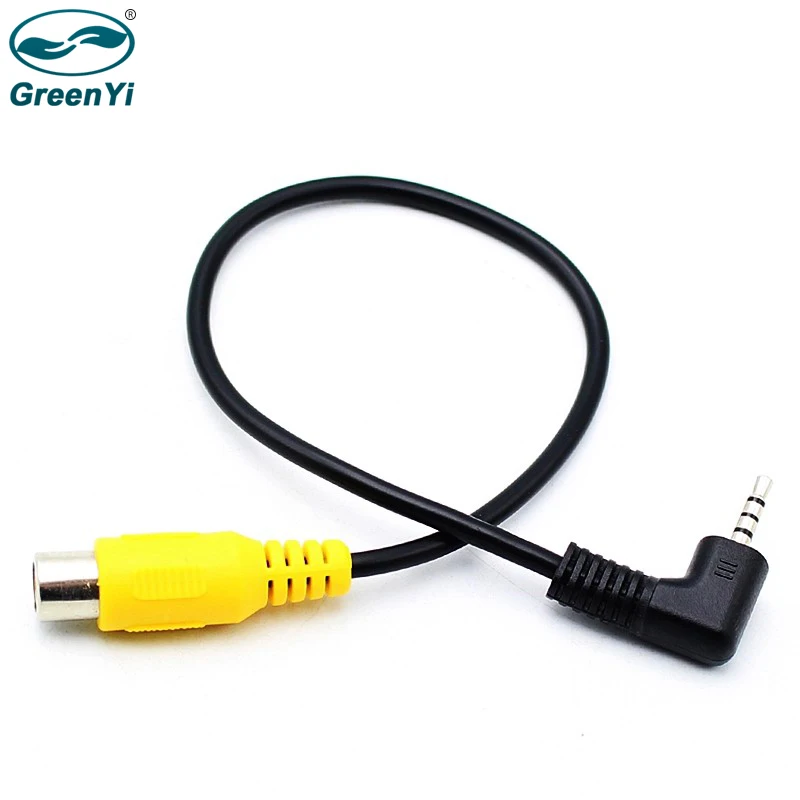 Автомобильный адаптер GreenYi с RCA на AUX 2 5 мм AV кабель для парковочной камеры заднего