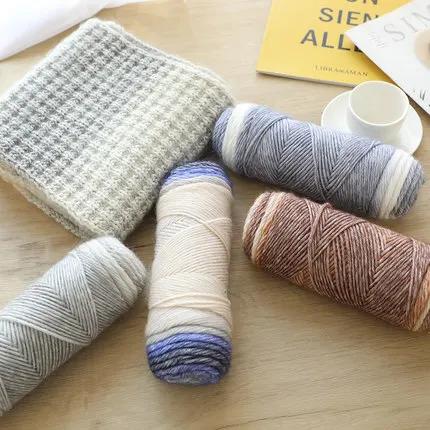 100 г/моток окрашенная хлопковая пряжа зимняя модная градиентная для ручного