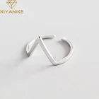 V-образное креативное простое Открытое кольцо XIYANIKE с серебряным покрытием для женщин, Модная бижутерия с геометрическим рисунком и треугольником для вечеринки, аксессуары