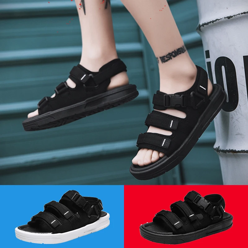 Новинка 2020 года мужские сандалии черные пляжные легкие летние модные
