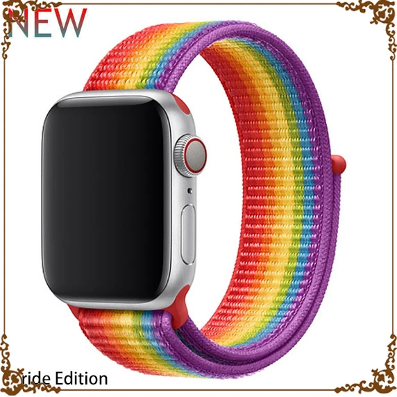 Pride Edition 40 Ремешок для Apple Watch, ремешок для Apple Watch 5, 4, 44, мм, 42 мм, iwatch band 3, 2, 5, 42 мм, 38 мм, Спортивная петля, correa, нейлоновый ремешок для часов - Цвет ремешка: Pride Edition 40