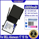 HSABAT 2F8K3 6800mAh Аккумулятор для ноутбука DELL Alienware 17 18 18x M17X R5 M18X R3 02F8K3 батареи