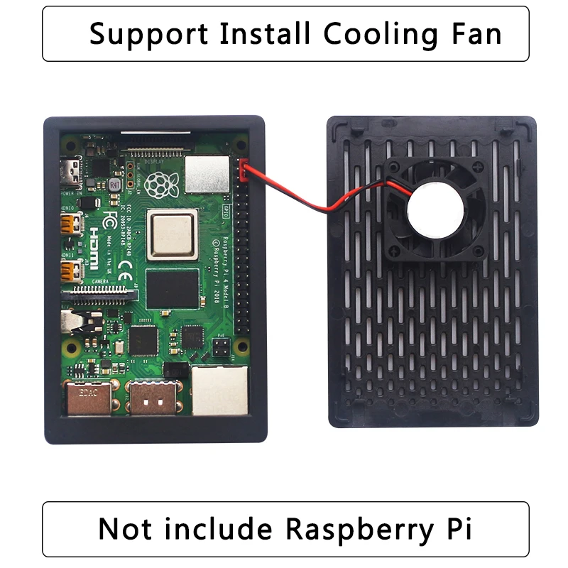 Новинка 2020 чехол для Raspberry Pi 4 Model B из АБС-пластика черный прозрачный корпус