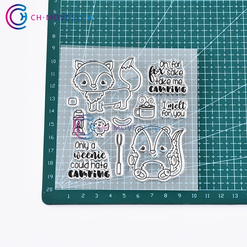 CH Cute Fox прозрачный силиконовый штамп/печать для DIY скрапбукинга/фотоальбом