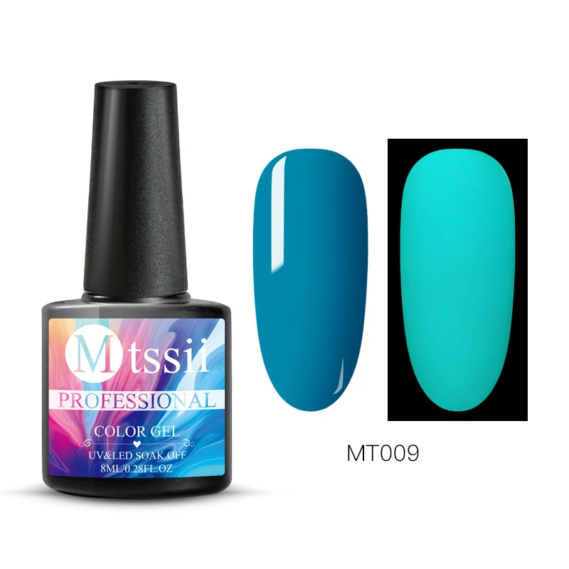 BS05828 Mtssii 8ml Glow In Dark Fluorescent Neon Luminous Uv LED Soak Off Gel Varnish Lighting In Night Semi Permanent Varnish Enamel - Цвет: BS05828