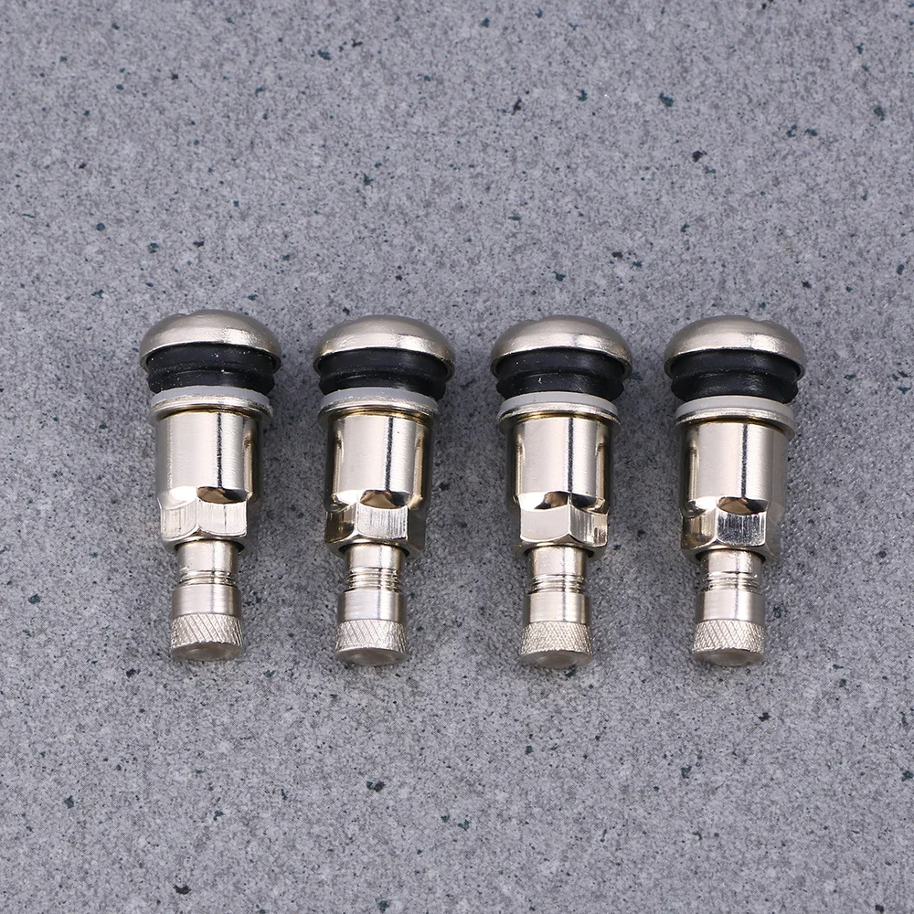 

4pcs Stainless Steel Snap-in Stems Tire Tyre Stems Car Cap for Car Tyre