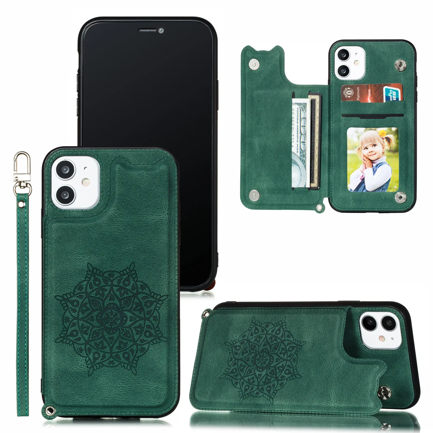 

Magnetic Leather Case For iPhone 12 Mini 11 Pro XS Max XR 7 8 6 6s Plus SE Luxury Wallet Flip Cards Holder Stand Phone Cover