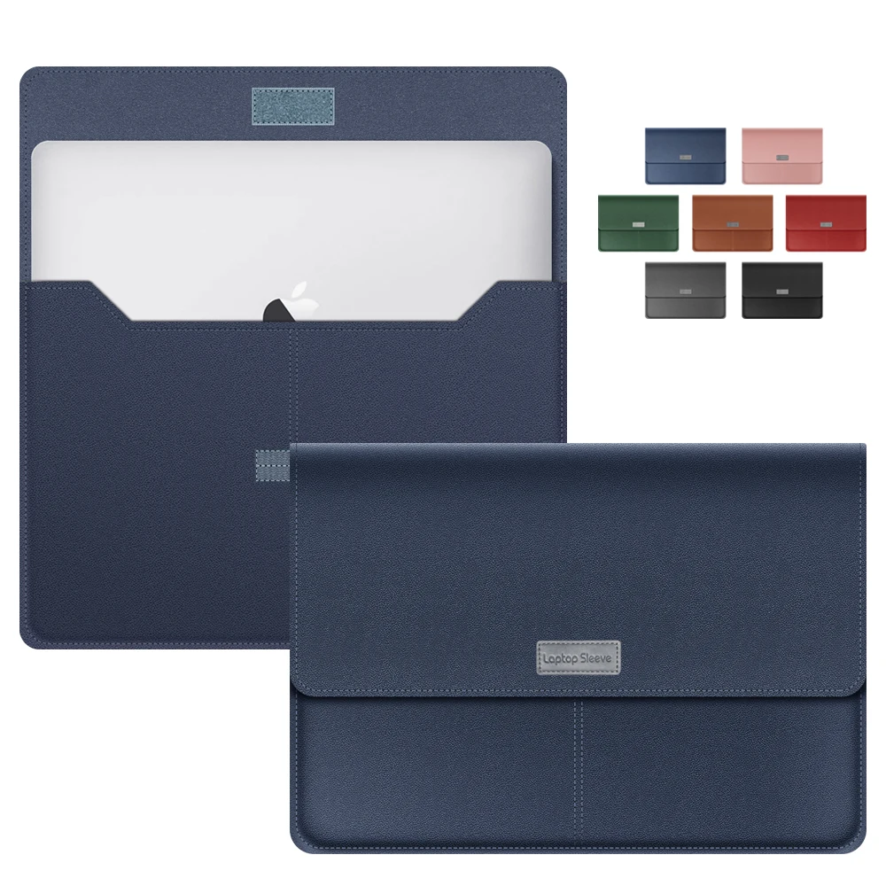 

New Laptop Sleeve Bag Case For Macbook Air Pro 13 inch 2020 Waterproof Pu Leather Notebook Cover For Huawei Lenovo HP ASUS Case